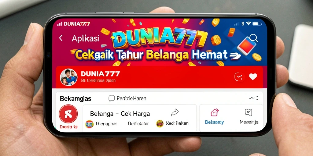 Antarmuka DUNIA777 menampilkan fungsi Cek Harga dengan jelas dan sederhana.