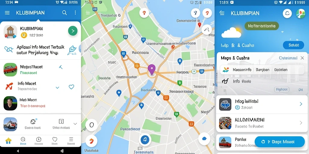 Antarmuka KLUBIMPIAN yang menampilkan informasi lalu lintas secara real-time.