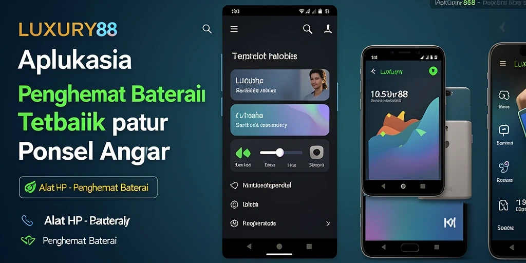 Tampilan utama LUXURY88 dengan fitur penghemat baterai yang praktis.