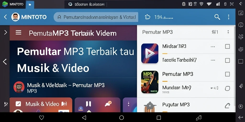 Antarmuka elegan MINTOTO dengan fungsi Pemutar MP3 yang intuitif.