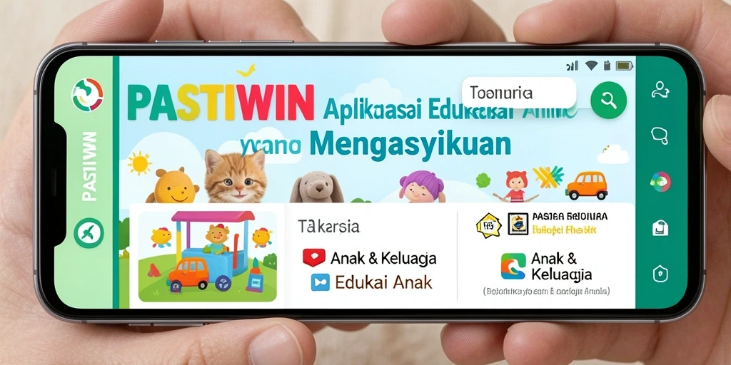 Tampilan antarmuka PASTIWIN yang menarik dan edukatif.