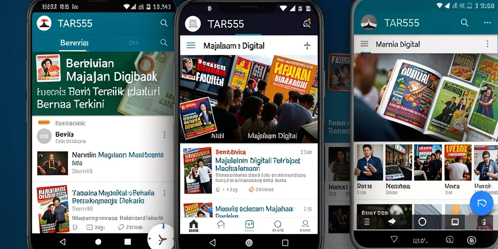 Antarmuka TAR555 menampilkan berita terbaru secara interaktif dan menarik.