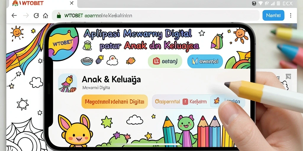 Tampilan antarmuka <strong>WTOBET</strong> dengan gambar mewarnai yang ceria.
